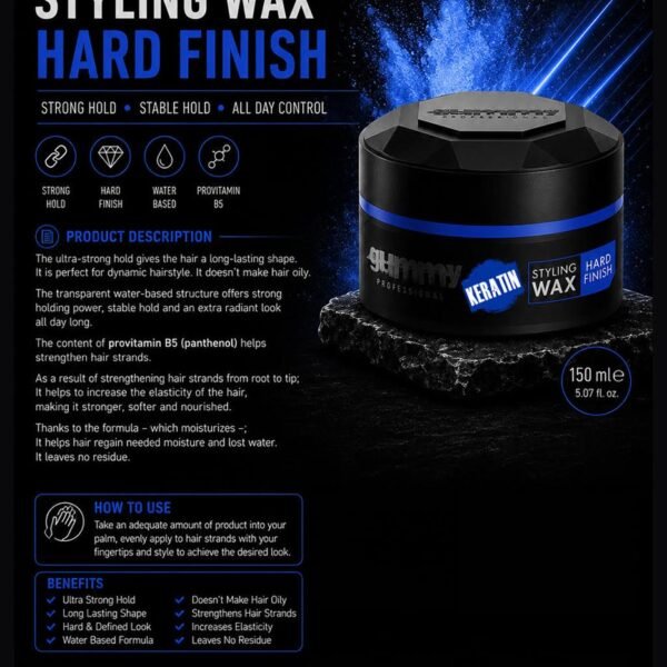 Gummy Styling Wax 150 ml Hard Finish