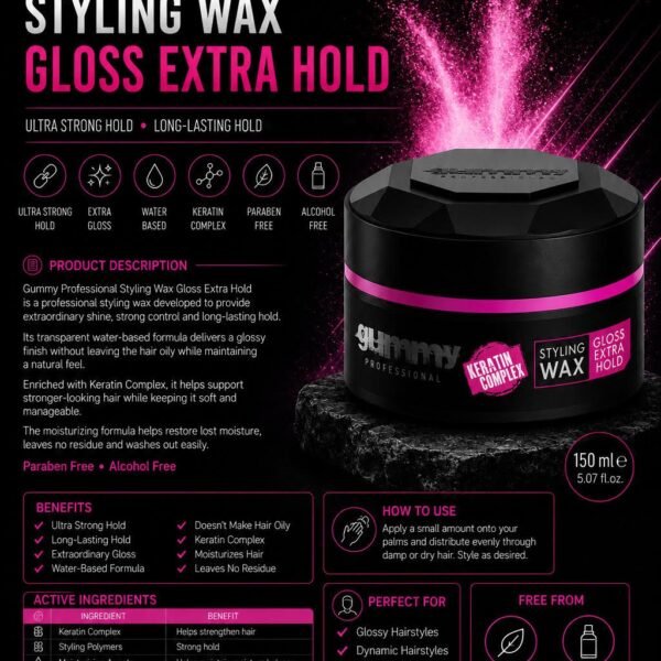 Gummy Styling Wax 150 ml Extra Gloss Hold