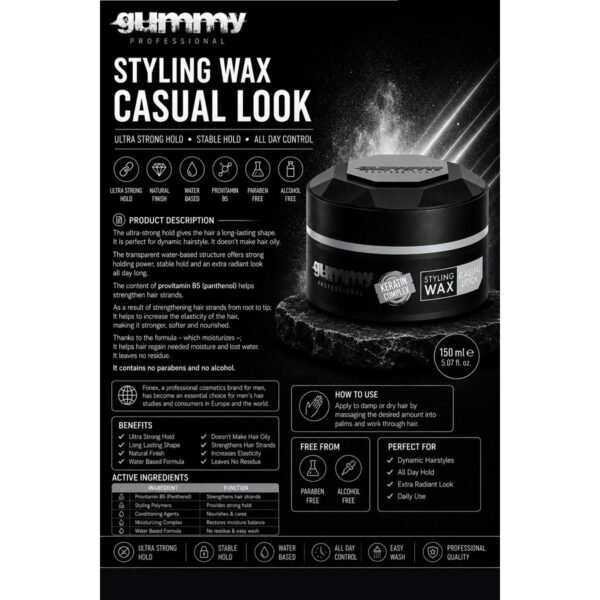 Gummy Styling Wax Casual Look 150 ml